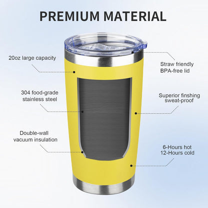 20oz Tumbler with Lid and Straw Double Wall Powder Coated Vacuum Insulated Coffee Tumbler Stainless Steel Insulated Travel Coffee Mug Spill-Proof Thermal Cup for Hot and Cold Beverage,Black