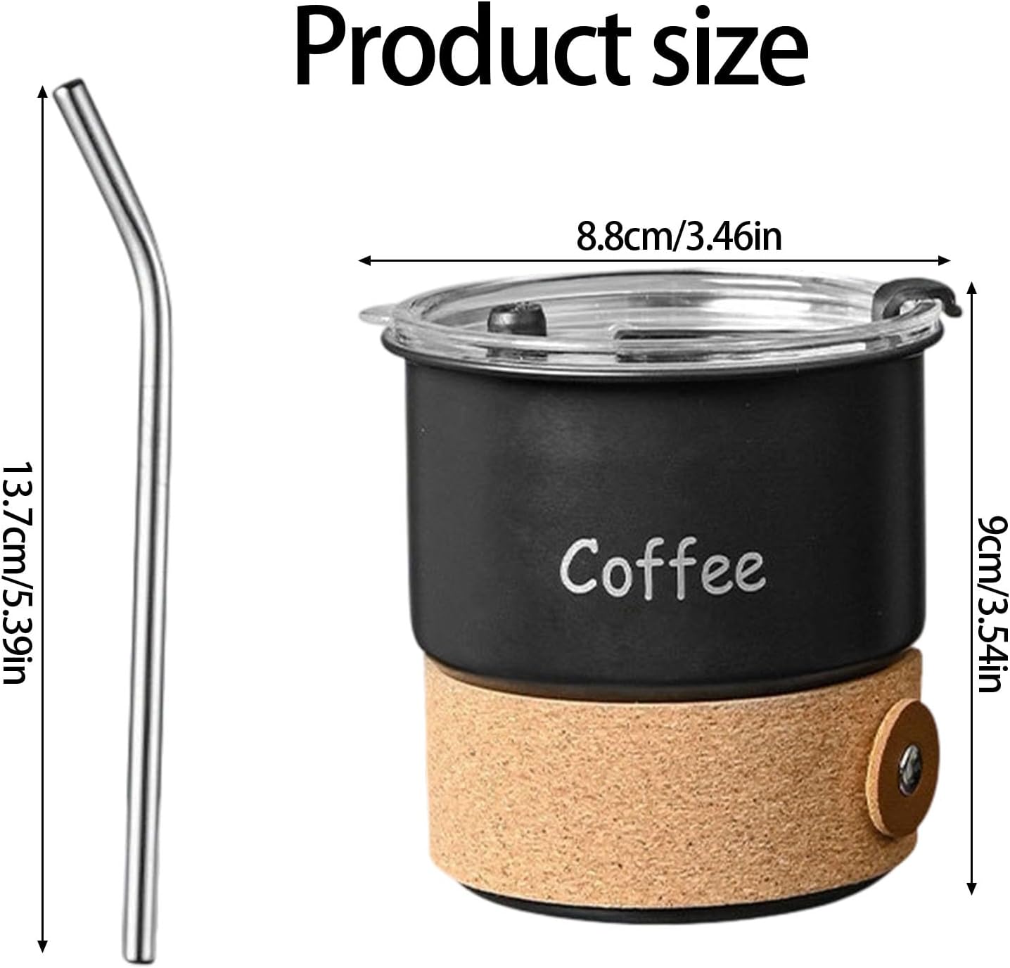 304 Stainless Steels Vacuum Insulating Coffee Cup Portable Leakproof Lid Dishwasher Safe Travel Mug for Commuters Ergonomic Grip Coffee Cup