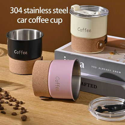 304 Stainless Steels Vacuum Insulating Coffee Cup Portable Leakproof Lid Dishwasher Safe Travel Mug for Commuters Ergonomic Grip Coffee Cup