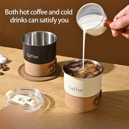 304 Stainless Steels Vacuum Insulating Coffee Cup Portable Leakproof Lid Dishwasher Safe Travel Mug for Commuters Ergonomic Grip Coffee Cup