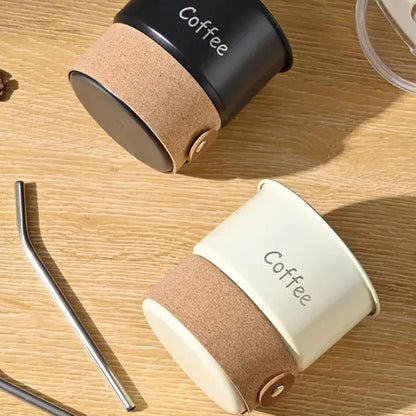 304 Stainless Steels Vacuum Insulating Coffee Cup Portable Leakproof Lid Dishwasher Safe Travel Mug for Commuters Ergonomic Grip Coffee Cup
