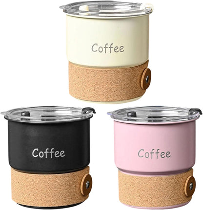 304 Stainless Steels Vacuum Insulating Coffee Cup Portable Leakproof Lid Dishwasher Safe Travel Mug for Commuters Ergonomic Grip Coffee Cup