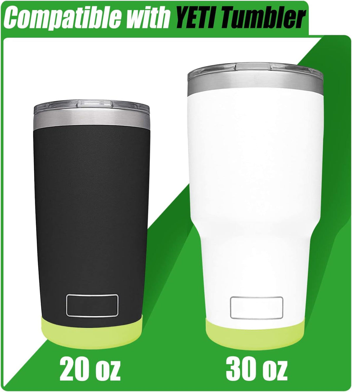 Silicone Boot Sleeve for YETI Tumbler 30 oz, 20 oz - Safer Protection and Less Noise for Yeti Coffee Mug Cup 20oz 30 oz - Dishwasher Safe