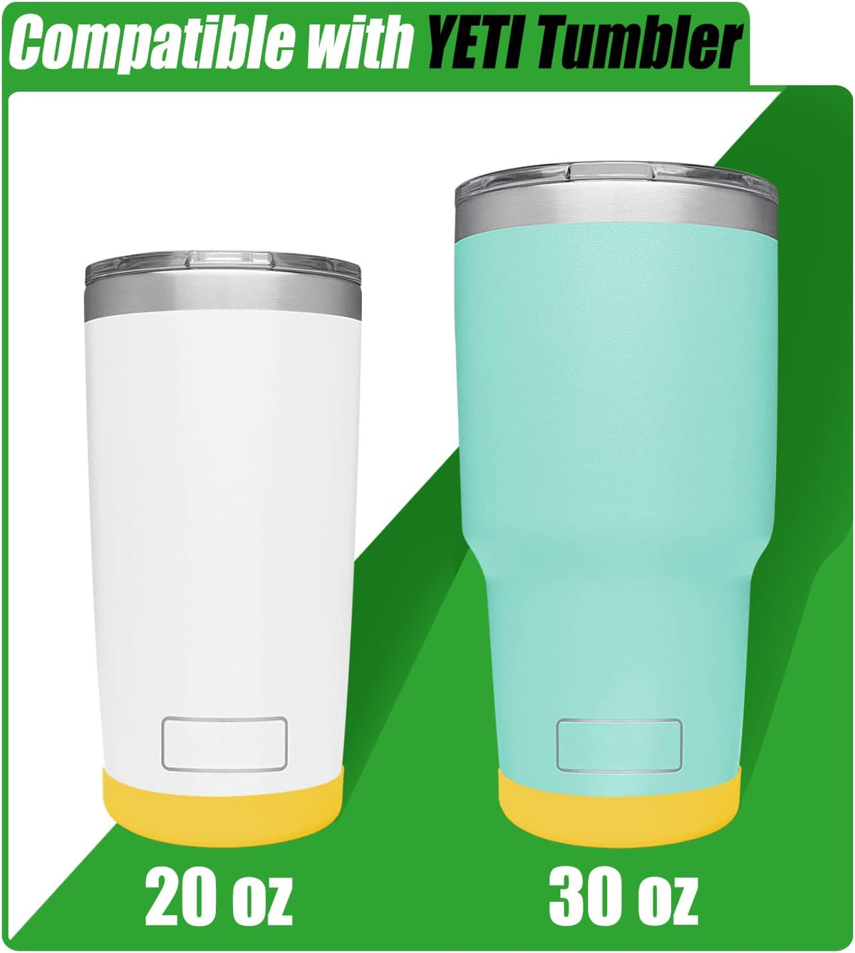 Silicone Boot Sleeve for YETI Tumbler 30 oz, 20 oz - Safer Protection and Less Noise for Yeti Coffee Mug Cup 20oz 30 oz - Dishwasher Safe