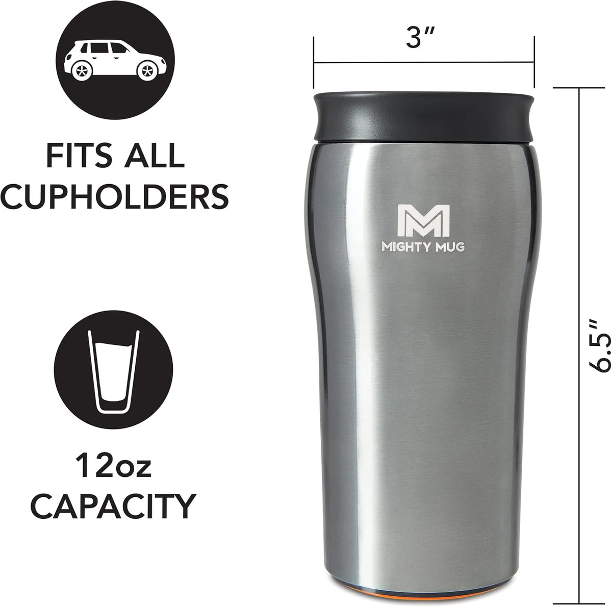 The Untippable Mug | Grips When Hit, Lifts for Sips | Insulated Stainless Steel Tumbler | Cupholder Friendly | Gifts for Women Men All | Leakproof | 6 Hour Hot / 24 Cold | 16oz | Teal
