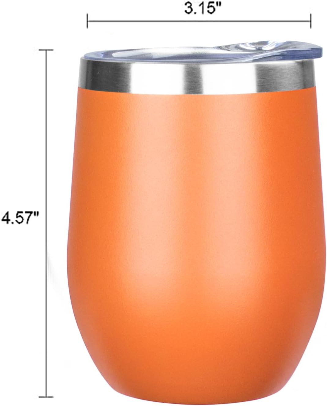 12 Oz Insulated Wine Tumbler with Lid Wine Glass Coffee Cup(Black,1)