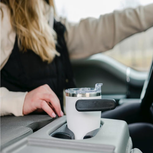 The AM 17 oz Stainless Steel Vacuum Insulated Coffee Mug with 180° Rotating Swivel Handle and Lockable Spill Proof Lid – Travel Tumbler for Outdoor, Home & Office - Pink
