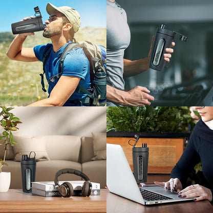 TOOFEEL Shaker Bottles for Protein Mixes 28 oz Stainless Steel Protein Shaker with 2 Mixing Ball, Not Stays Cold/Hot, Visible Window Metal Shaker Cups, Leakproof, BPA Free Bottle Shaker