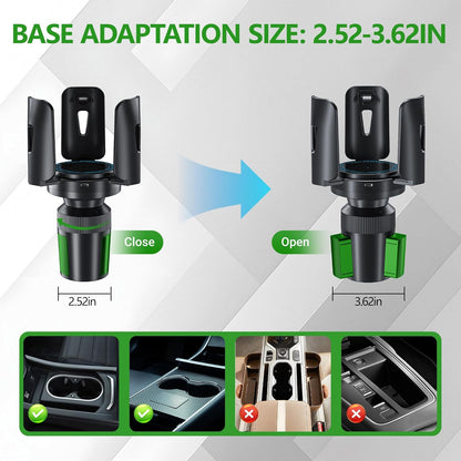 Intelligent Car Cup Holder Expander, Automatic Adjustable, Fits 2.76-4.82in for Coffee Mugs & Large Water Bottles & Travel Tumbler，Auto Cup Holder with Adjustable Insert Accessories