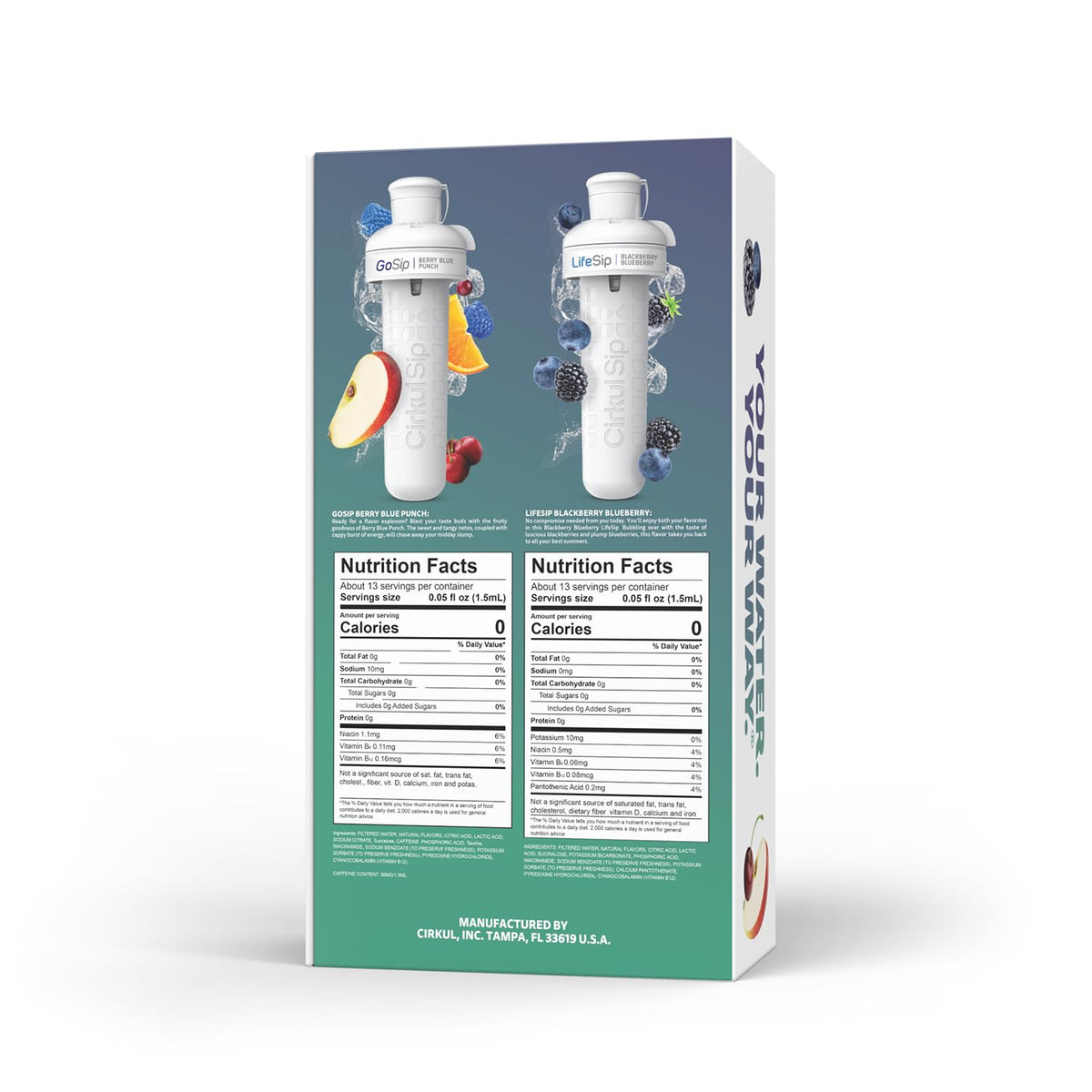 32oz Chameleon Metal Bottle & 2 No Sugar, 0 Cal Flavored Water Sips