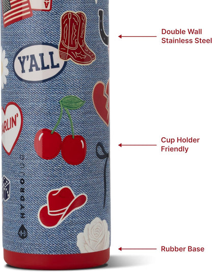 Ease2o 32oz Insulated Water Bottle, Straw & Chug, Sweet Pea