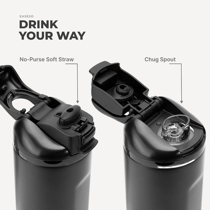 Ease2o 32oz Insulated Water Bottle, Straw & Chug, Sweet Pea
