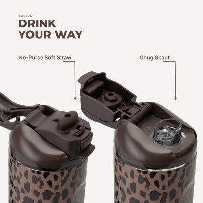 Ease2o 32oz Insulated Water Bottle, Straw & Chug, Sweet Pea