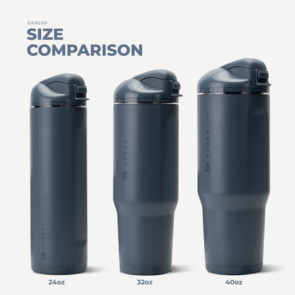 Ease2o 32oz Insulated Water Bottle, Straw & Chug, Sweet Pea