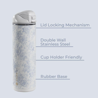 Ease2o 32oz Insulated Water Bottle, Straw & Chug, Sweet Pea