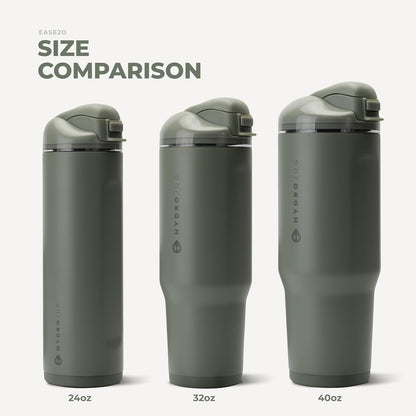 Ease2o 32oz Insulated Water Bottle, Straw & Chug, Sweet Pea