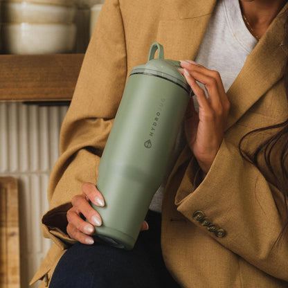 Ease2o 32oz Insulated Water Bottle, Straw & Chug, Sweet Pea