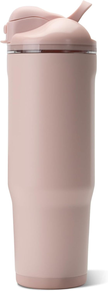Ease2o 32oz Insulated Water Bottle, Straw & Chug, Sweet Pea