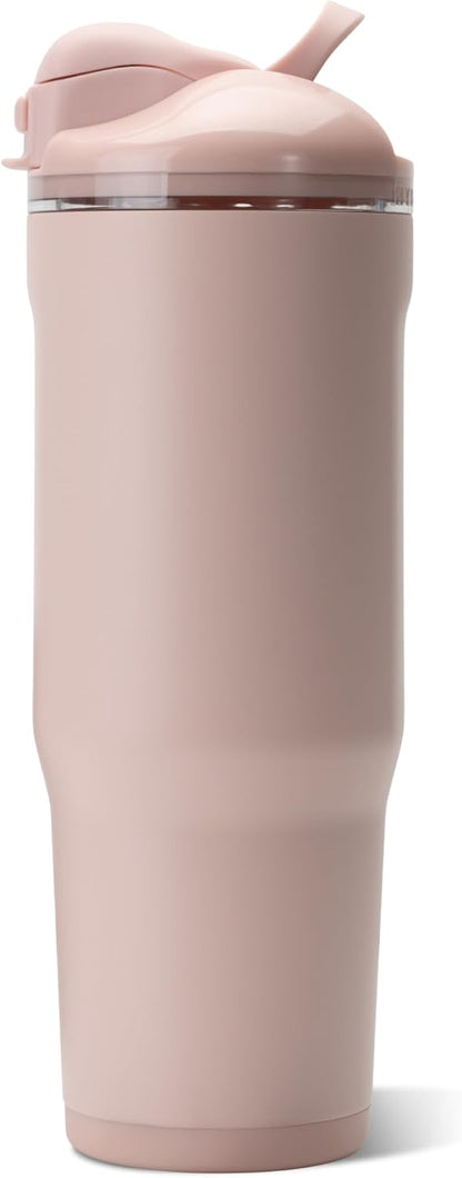 Ease2o 32oz Insulated Water Bottle, Straw & Chug, Sweet Pea