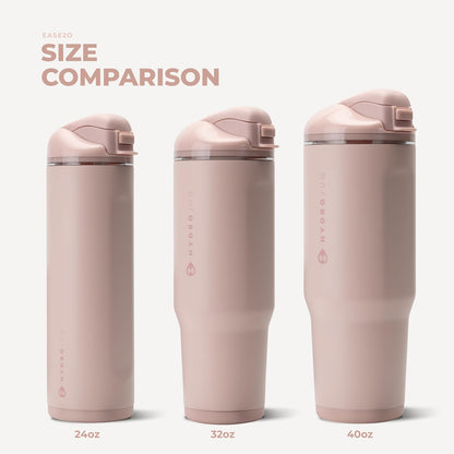 Ease2o 32oz Insulated Water Bottle, Straw & Chug, Sweet Pea