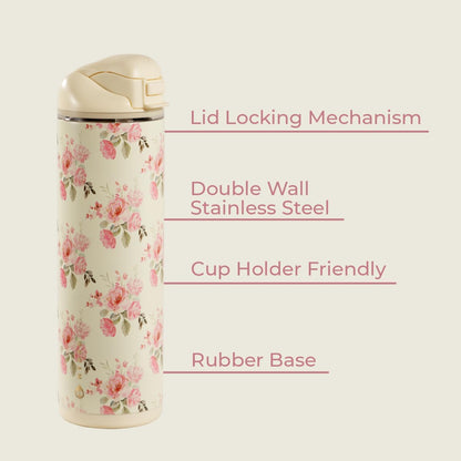 Ease2o 32oz Insulated Water Bottle, Straw & Chug, Sweet Pea