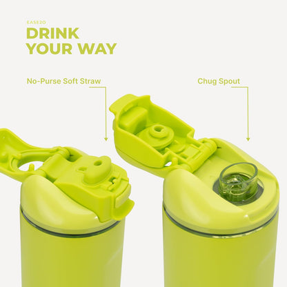Ease2o 32oz Insulated Water Bottle, Straw & Chug, Sweet Pea