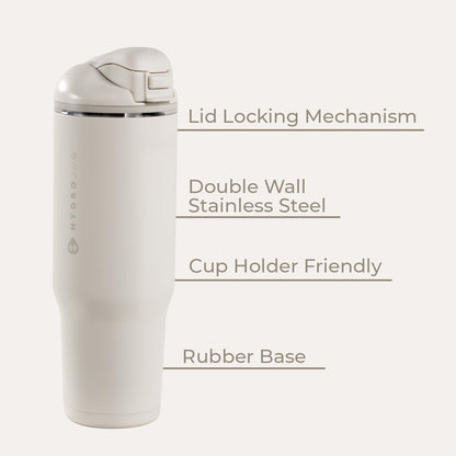 Ease2o 32oz Insulated Water Bottle, Straw & Chug, Sweet Pea