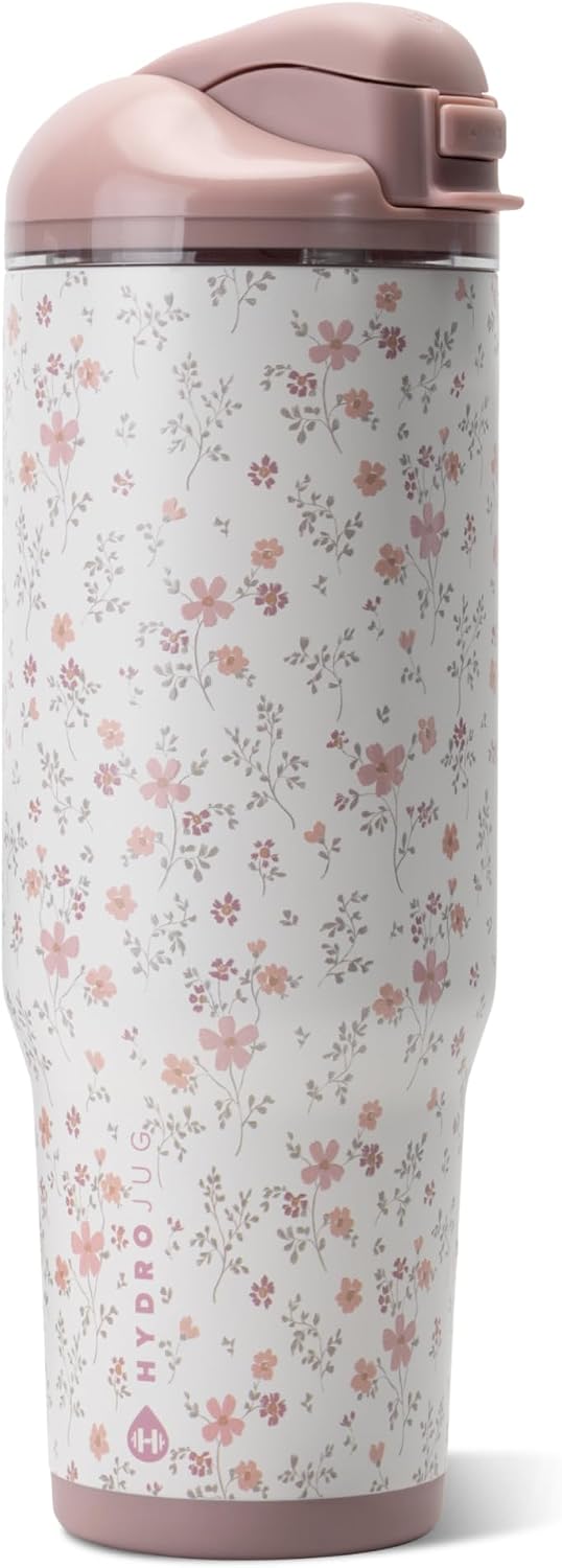 Ease2o 32oz Insulated Water Bottle, Straw & Chug, Sweet Pea