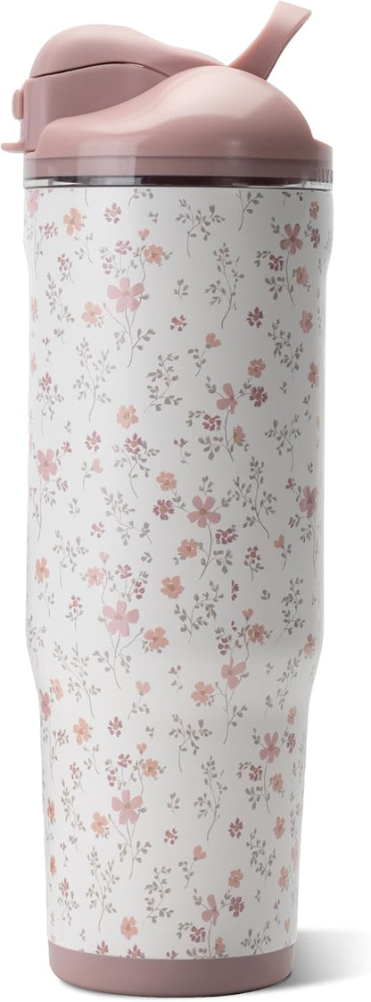 Ease2o 32oz Insulated Water Bottle, Straw & Chug, Sweet Pea