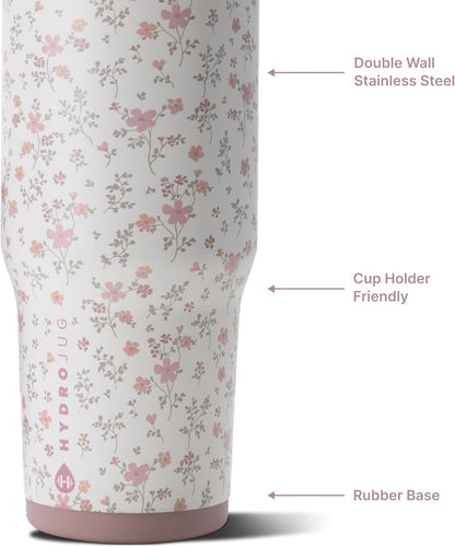 Ease2o 32oz Insulated Water Bottle, Straw & Chug, Sweet Pea