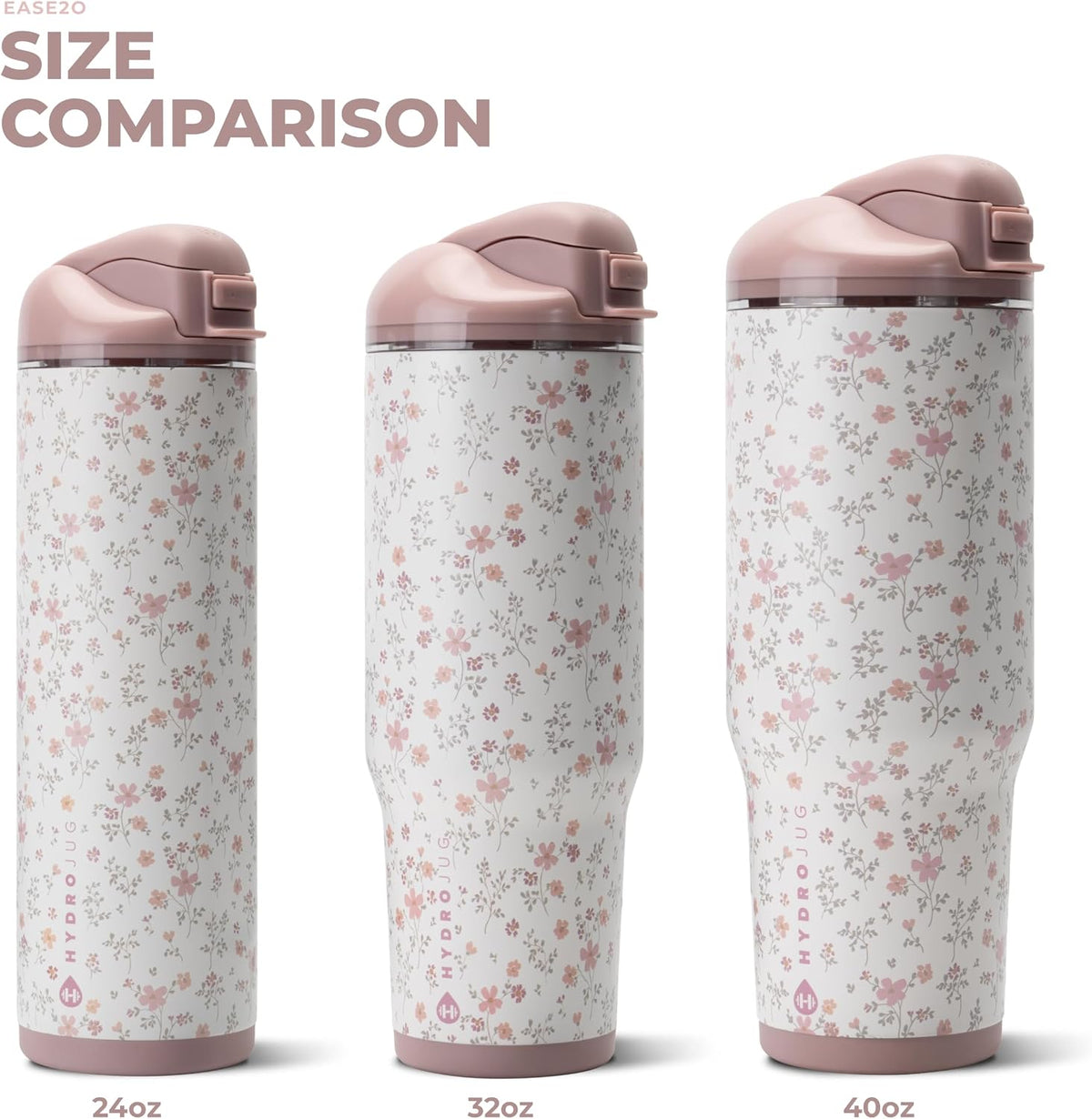 Ease2o 32oz Insulated Water Bottle, Straw & Chug, Sweet Pea