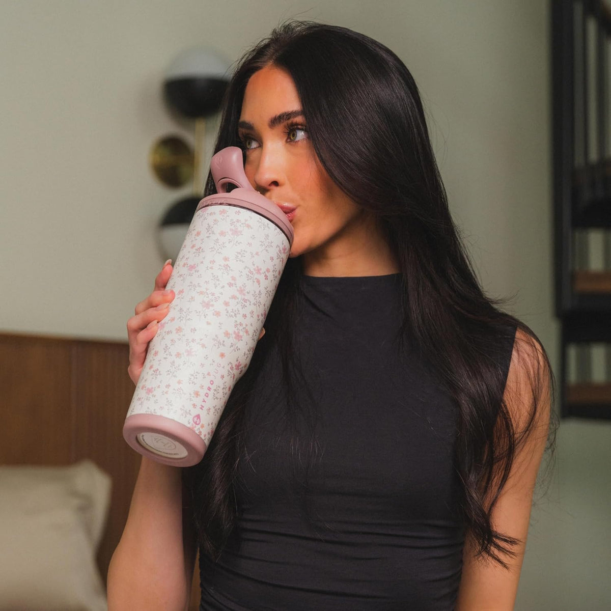 Ease2o 32oz Insulated Water Bottle, Straw & Chug, Sweet Pea