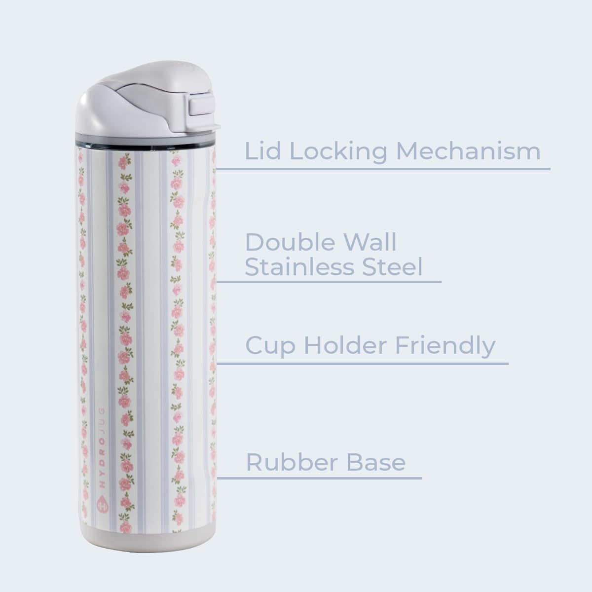 Ease2o 32oz Insulated Water Bottle, Straw & Chug, Sweet Pea