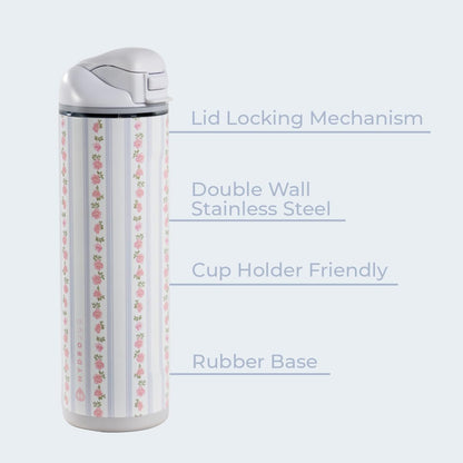 Ease2o 32oz Insulated Water Bottle, Straw & Chug, Sweet Pea