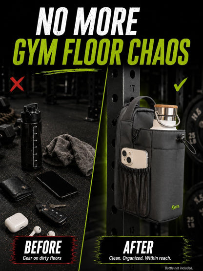 . Magnetic Gym Bag & Water Bottle Holder with N52 Magnets Crossbody Sling for Men Women Fits Hydro Flask Yeti Owal Small Gym Bag AirTag Phone Key Storage Bonus Wet Gear Pouch Workout Travel Gift