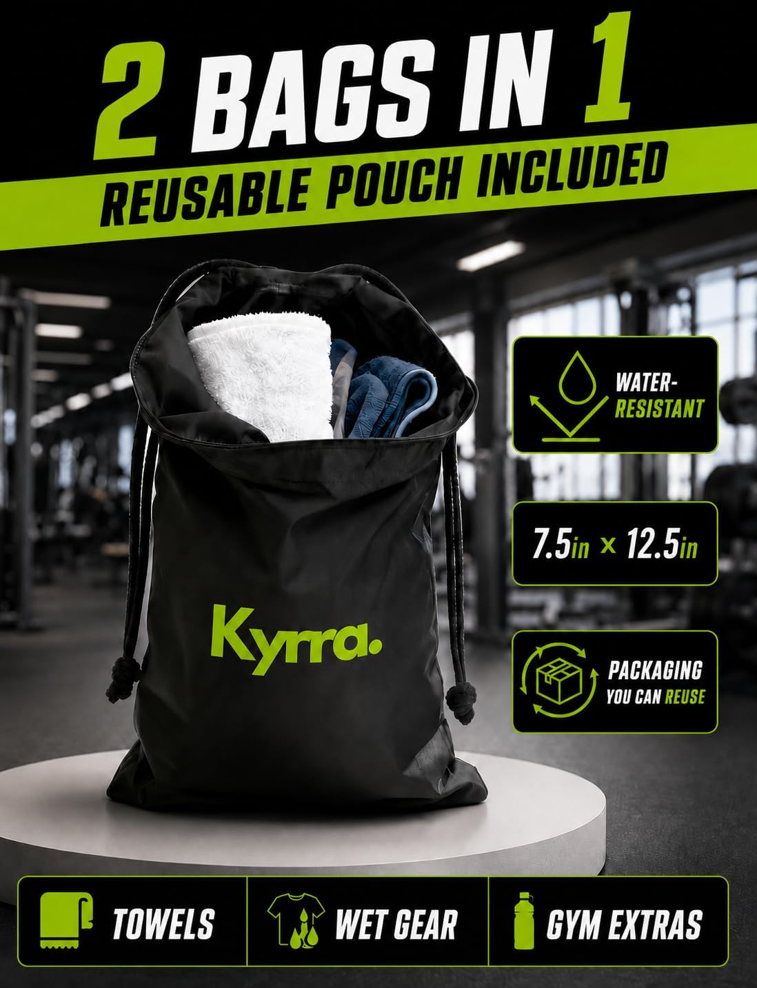 . Magnetic Gym Bag & Water Bottle Holder with N52 Magnets Crossbody Sling for Men Women Fits Hydro Flask Yeti Owal Small Gym Bag AirTag Phone Key Storage Bonus Wet Gear Pouch Workout Travel Gift