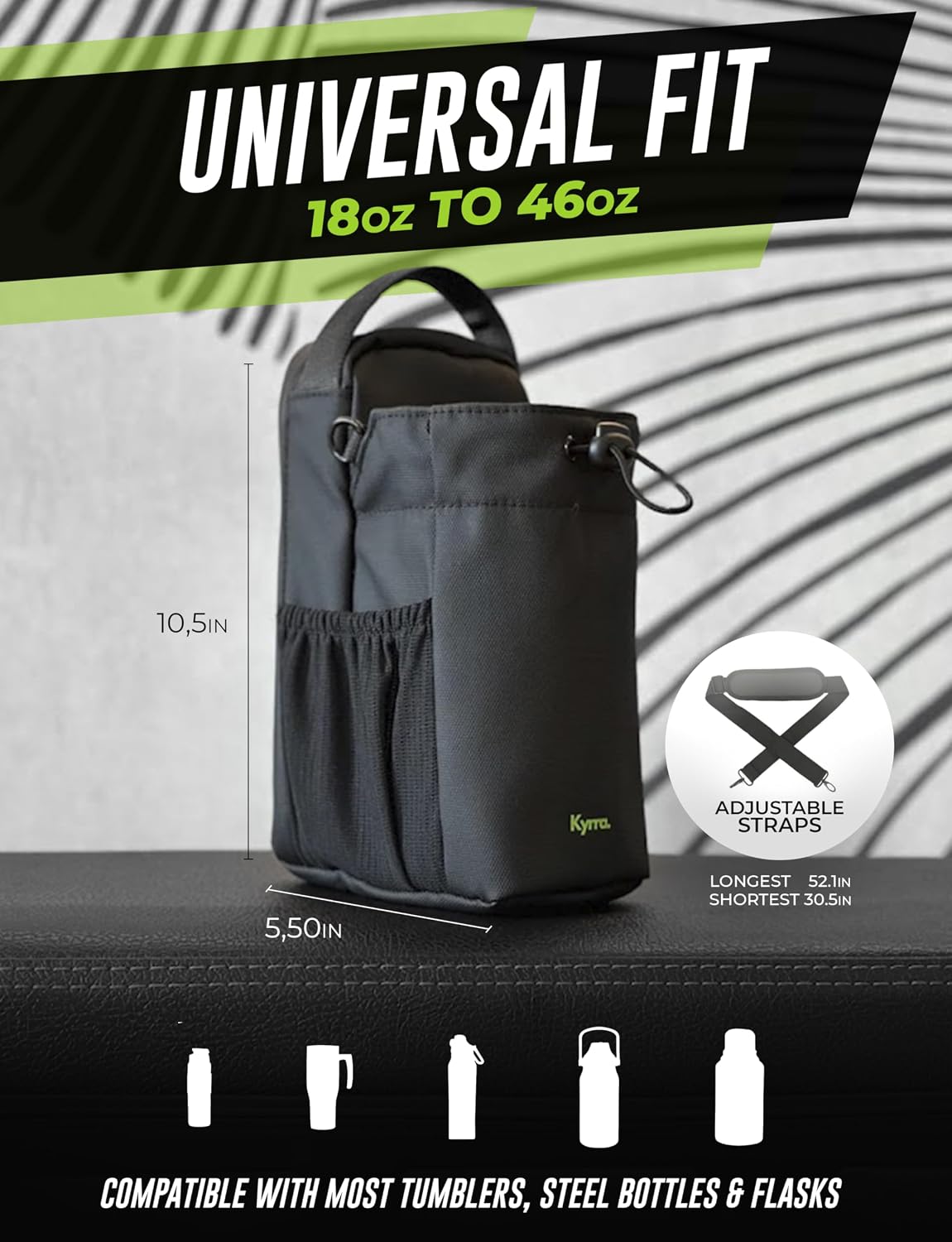. Magnetic Gym Bag & Water Bottle Holder with N52 Magnets Crossbody Sling for Men Women Fits Hydro Flask Yeti Owal Small Gym Bag AirTag Phone Key Storage Bonus Wet Gear Pouch Workout Travel Gift