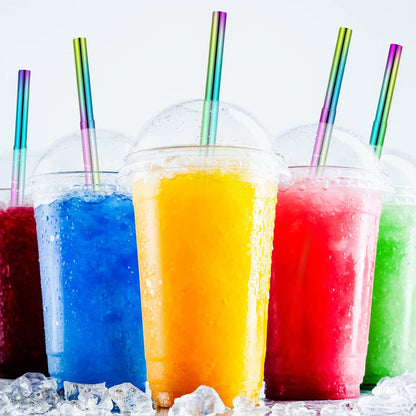 8 Pack Metal Reusable Straw Collapsible Straws with Plastic Case
