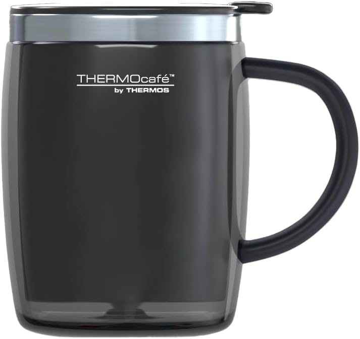 Translucent Desk Mug, Stainless Steel, Blue, S (Pack of 1), 450 ml