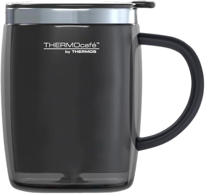 Translucent Desk Mug, Stainless Steel, Blue, S (Pack of 1), 450 ml