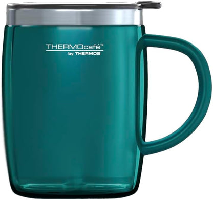 Translucent Desk Mug, Stainless Steel, Blue, S (Pack of 1), 450 ml