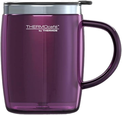 Translucent Desk Mug, Stainless Steel, Blue, S (Pack of 1), 450 ml