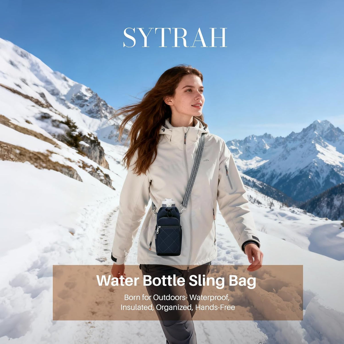 Water Bottle Carrier Bag with Strap, Insulated Corssbody Purse