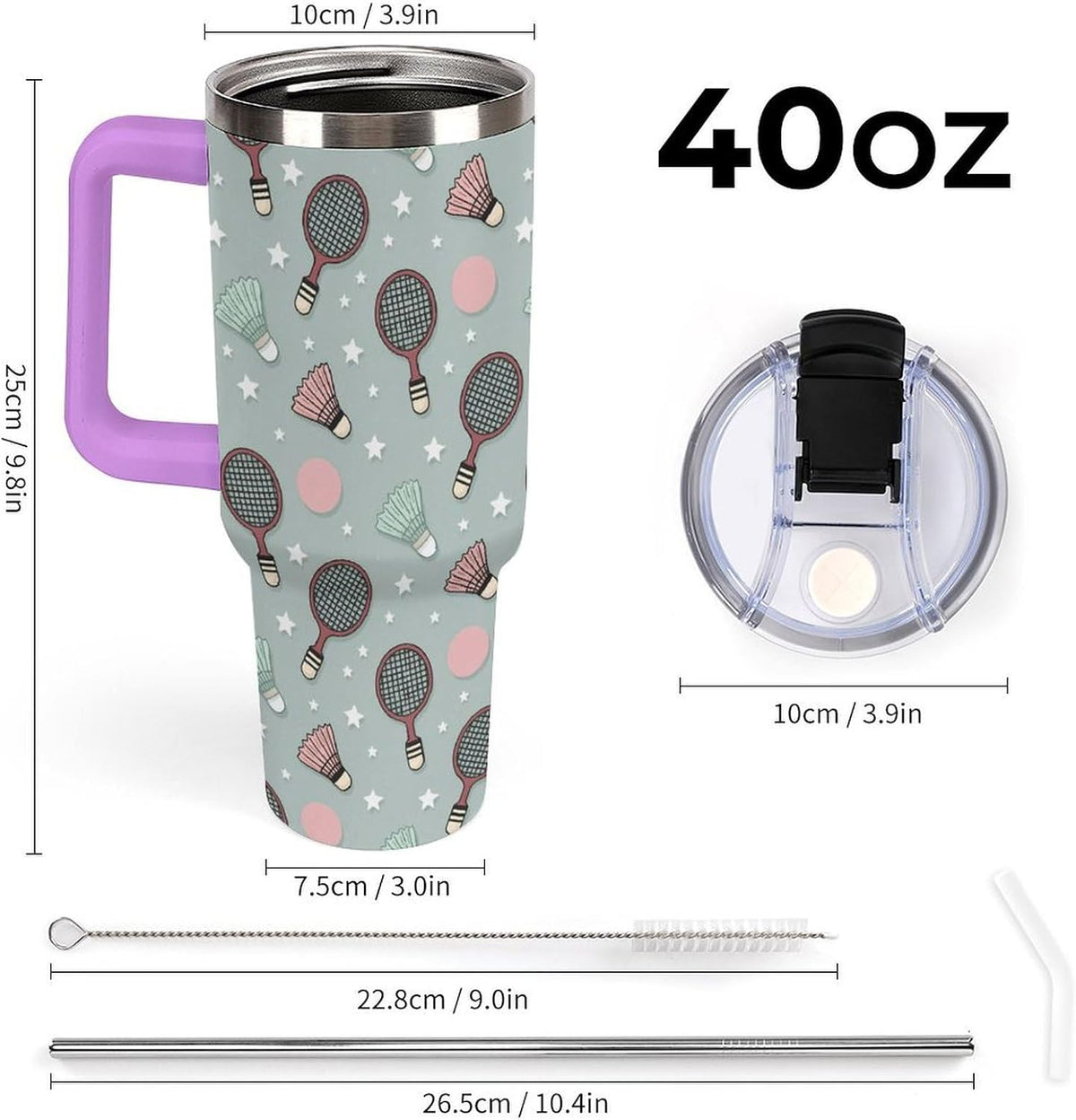 Leakproof Tumbler Vacuum Sealed Car Holder Friendly For Travel Simple Minimalist White Poppy Flower Pattern Coffee Mug Light Rose Red-style-27 - Colors B