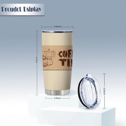 20oz Funny Coffee Quote Insulated Stainless Steel Tumbler with Lid | Double Wall Insulated Mug, Coffee Cup Design, Gift for Coffee Lovers Boss Coworkers Friends, Fits Birthday Office Holiday