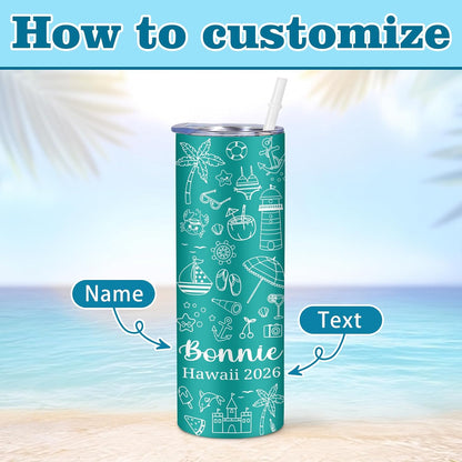Girl Trip Gifts for Women, Personalized Girls Trip Tumblers with Name Text