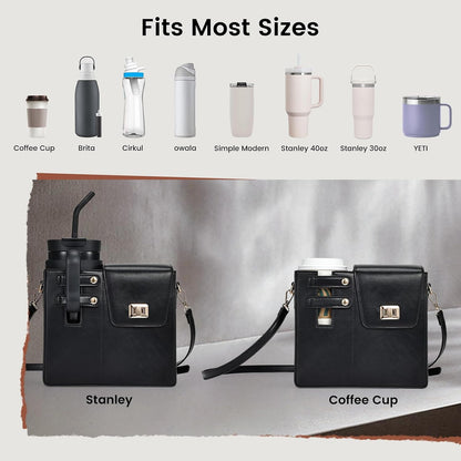 Water Bottle Purse Crossbody Bag Compatible with Stanley 30oz 40oz Tumbler