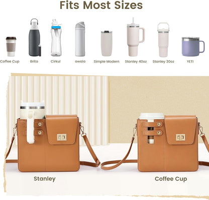 Water Bottle Purse Crossbody Bag Compatible with Stanley 30oz 40oz Tumbler