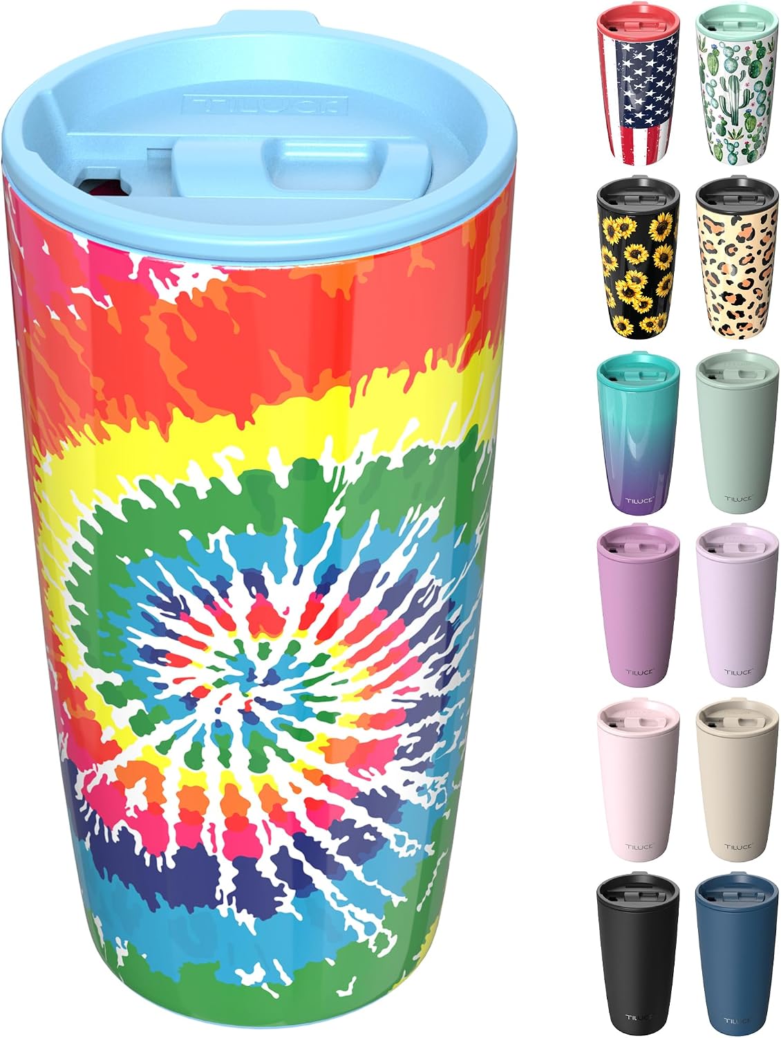 TILUCK 20 oz Insulated Coffee Tumbler with BPA-Free Lid | Travel Coffee Mug, Dishwasher Safe, Cup Holder Friendly, Double-Wall Vacuum Insulation for Hot & Cold Drinks,Matte MistyGray