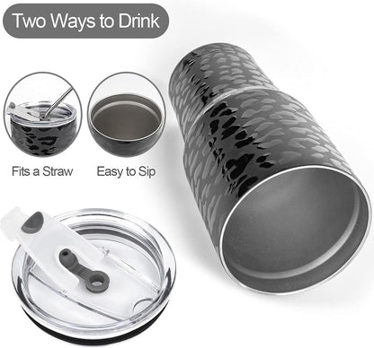 D·S 30oz Blue Tumbler Double Wall Vacuum Insulated Travel Coffee Mug